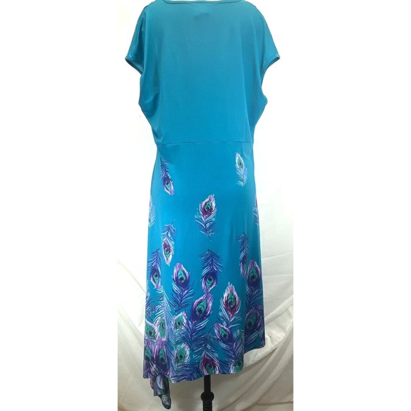 Seventh Avenue Dress Womens Size XL Empire Waist A-Line Stretch Asymmetrical Hem - Picture 5 of 10